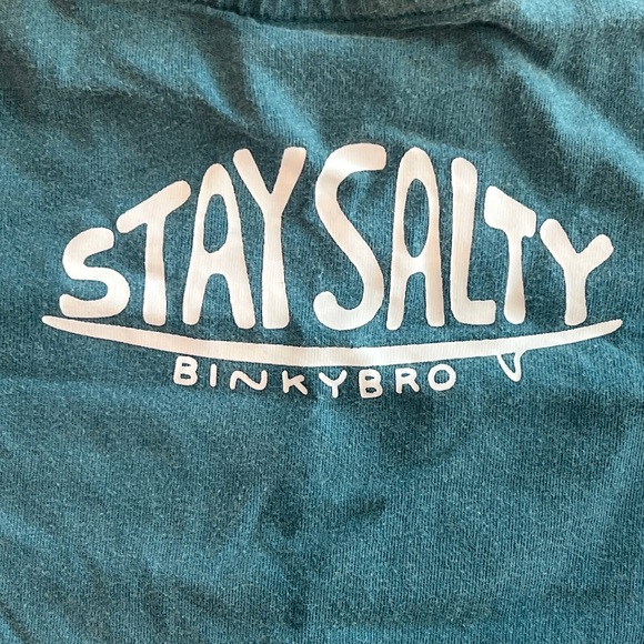 Binky Bro Stay Salty Teal Kids T-Shirt - Picture 3 of 4